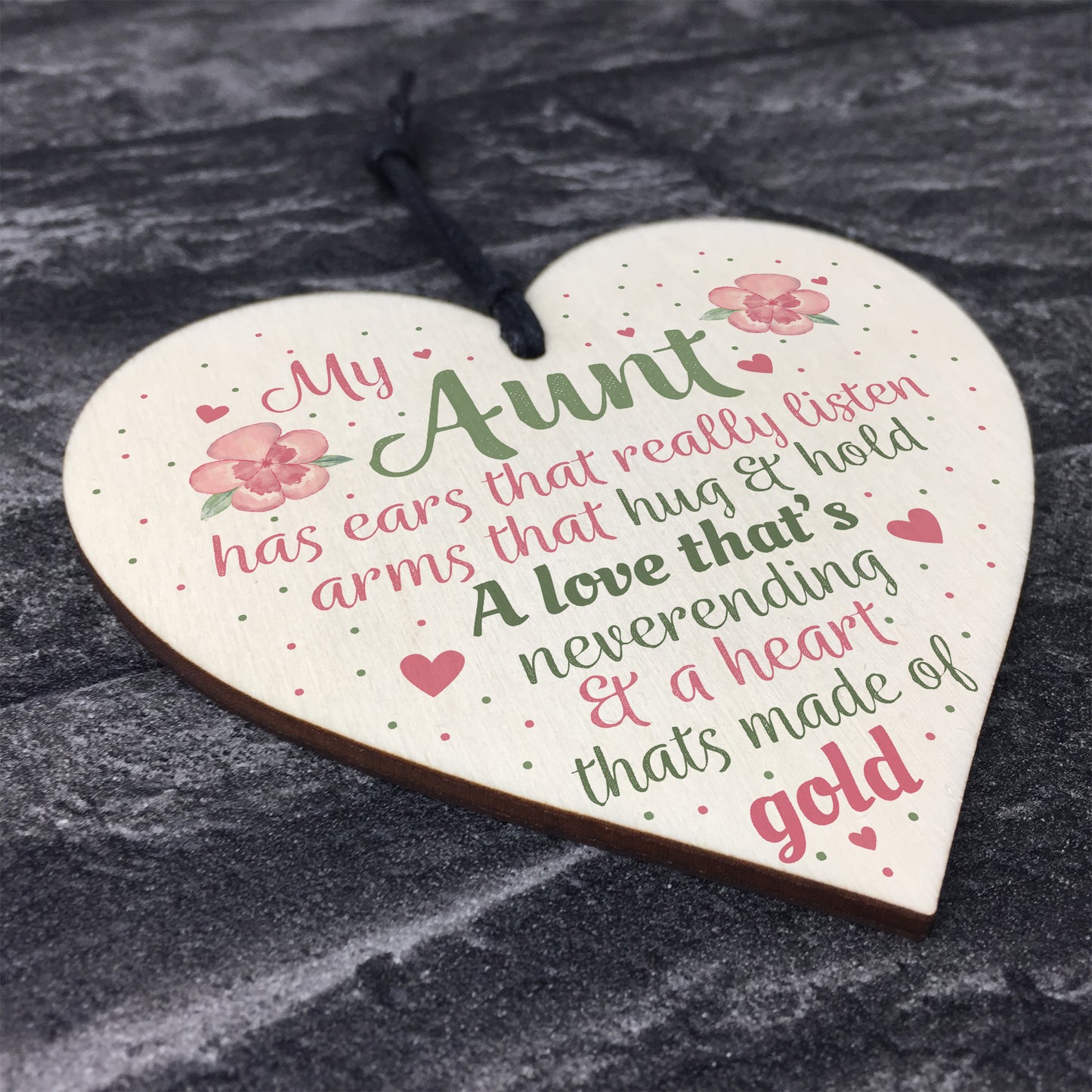Best Friend Auntie Heart Gift Wood Chic Sign Birthday Keepsake