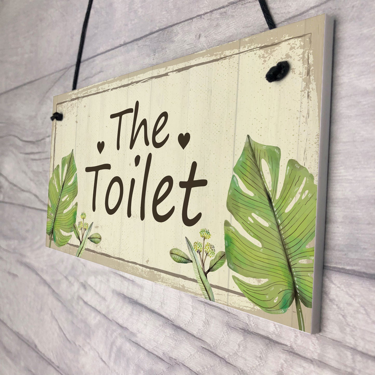 Shabby Chic Toilet Sign Door Plaque Bathroom Sign Home Decor
