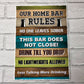 Our Home Bar Rules Funny Wall Sign Accessories for Home Bar Pub