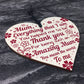 Thank You Mum Gift Mothers Day Gift Wooden Heart Mum Birthday