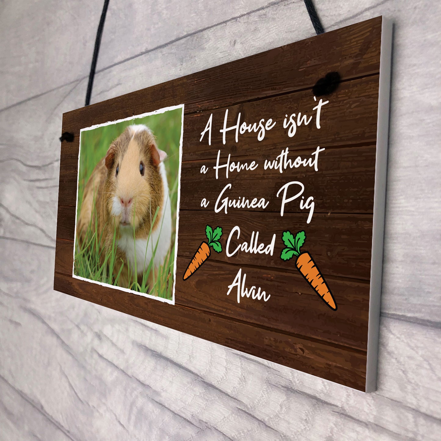 Personalised Photo Guinea Pig Sign Home Decor Guinea Pig Lover