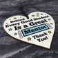 Thank You Gift For MENTOR Wood Heart Teacher Friendship Gift