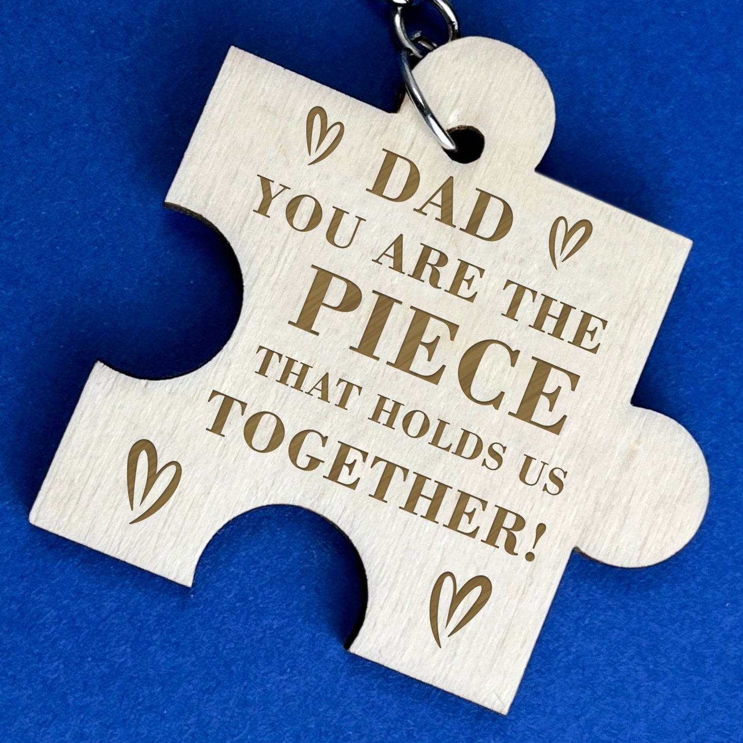 Dad Gifts Wood Puzzle Piece Keyring Fathers Day Gifts For Dad
