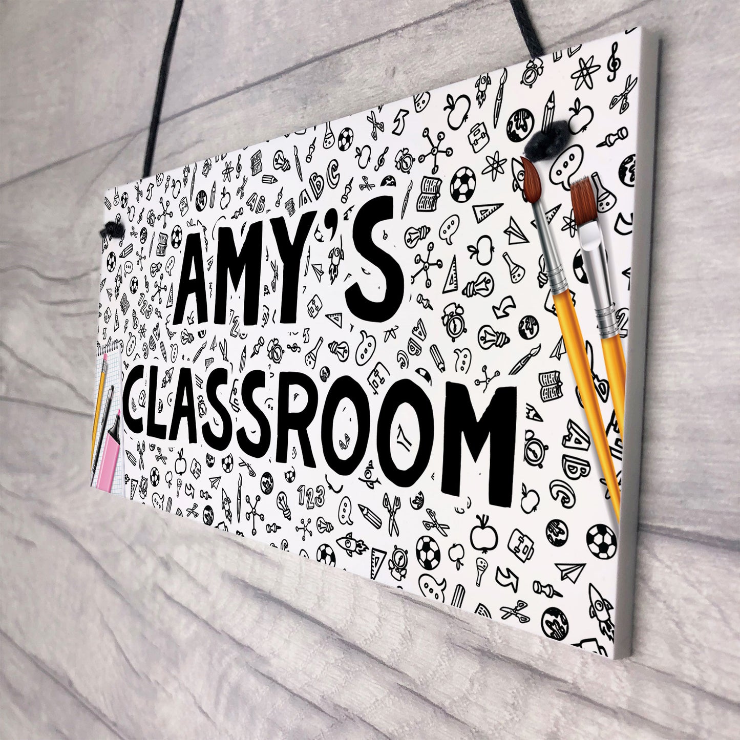Hanging Classroom Sign Personalised Gift For Daughter Teacher