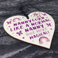 Novelty Nanny Gift For Birthday Christmas Wood Heart Unicorn