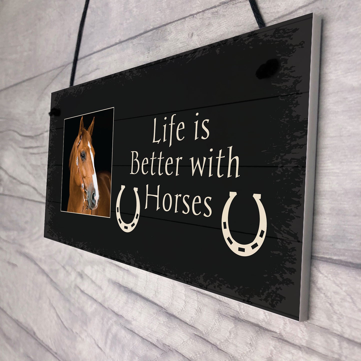 Life Better With Horses PERSONALISED Sign For Stable Horse Lover
