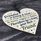 Grandad Christmas Birthday Gift Wooden Heart Sign Gift Keepsake