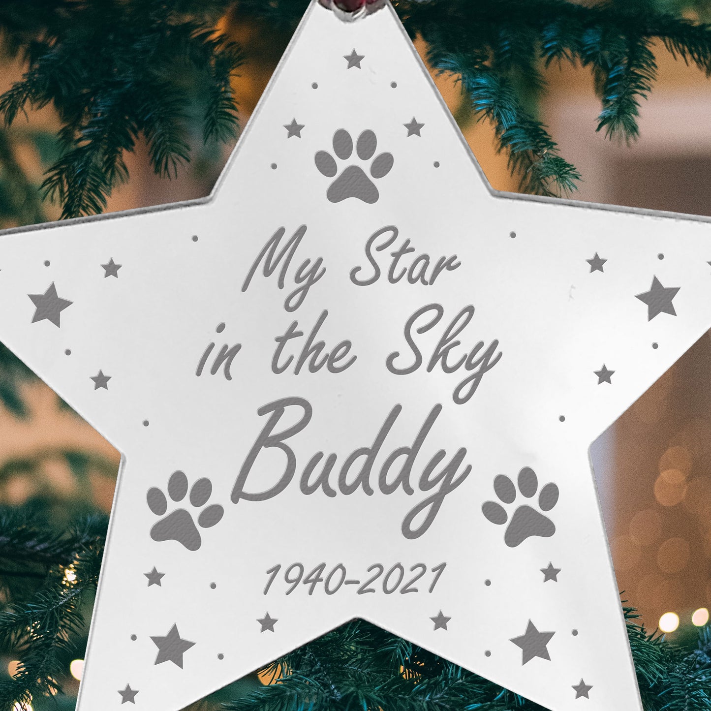 My Star In The Sky Personalised Engraved Star Dog Memorial