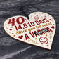 Funny 40th Birthday Gift Wooden Heart 40th Birthday Cards Joke