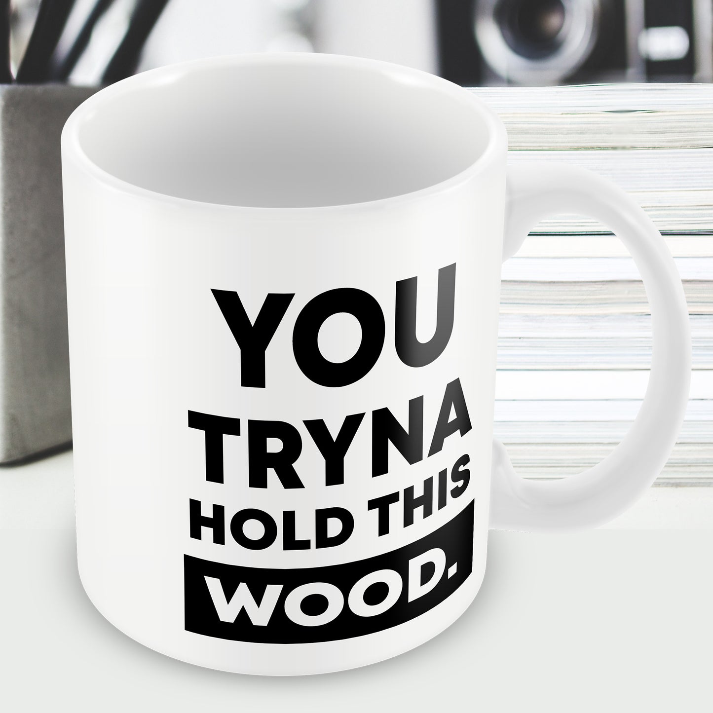 Funny Mug Hold This Wood Rude Birthday Christmas Gift For Him