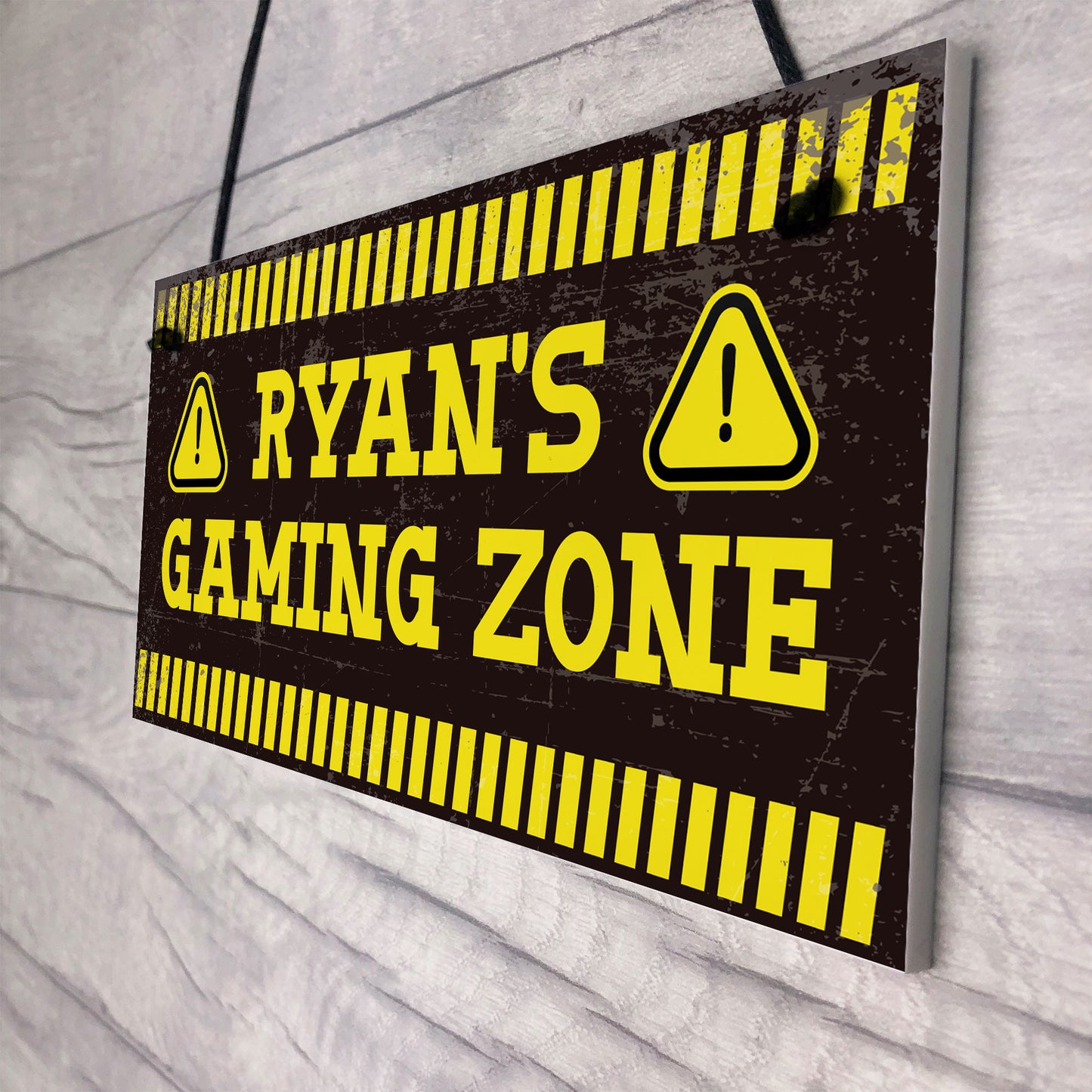 Gaming Zone Shabby Chic Sign Gamer Gift For Men Boys Bedroom