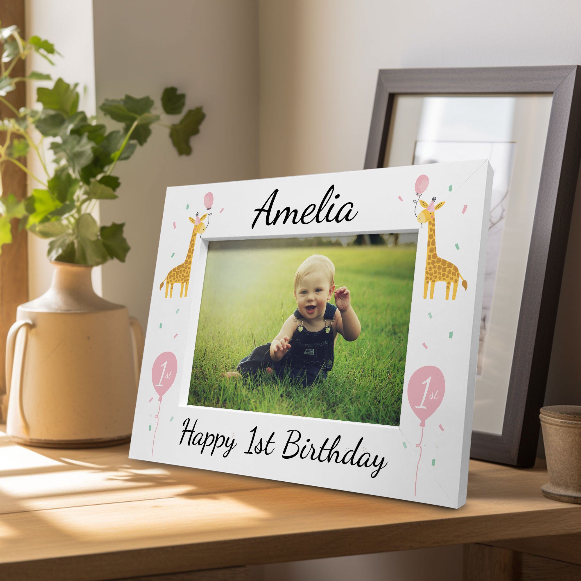1st birthday frame girl 2025