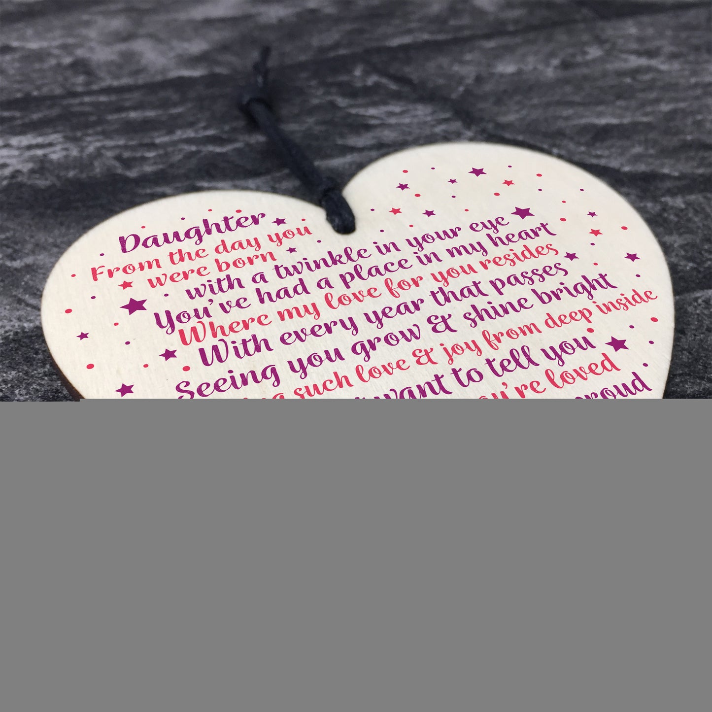 Daughter Gifts From Mum Dad Wood Heart Plaque Birthday Gift