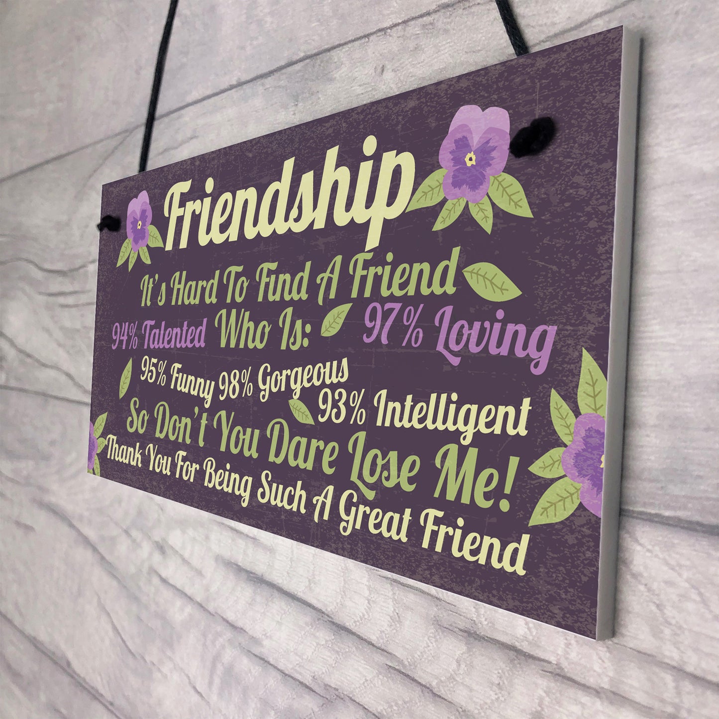 Funny Best Friend Sign Friendship Gift Plaque Thank You Birthday