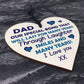 Dad Gift Poem Wood Heart Fathers Day Gifts For Dad From Daughter