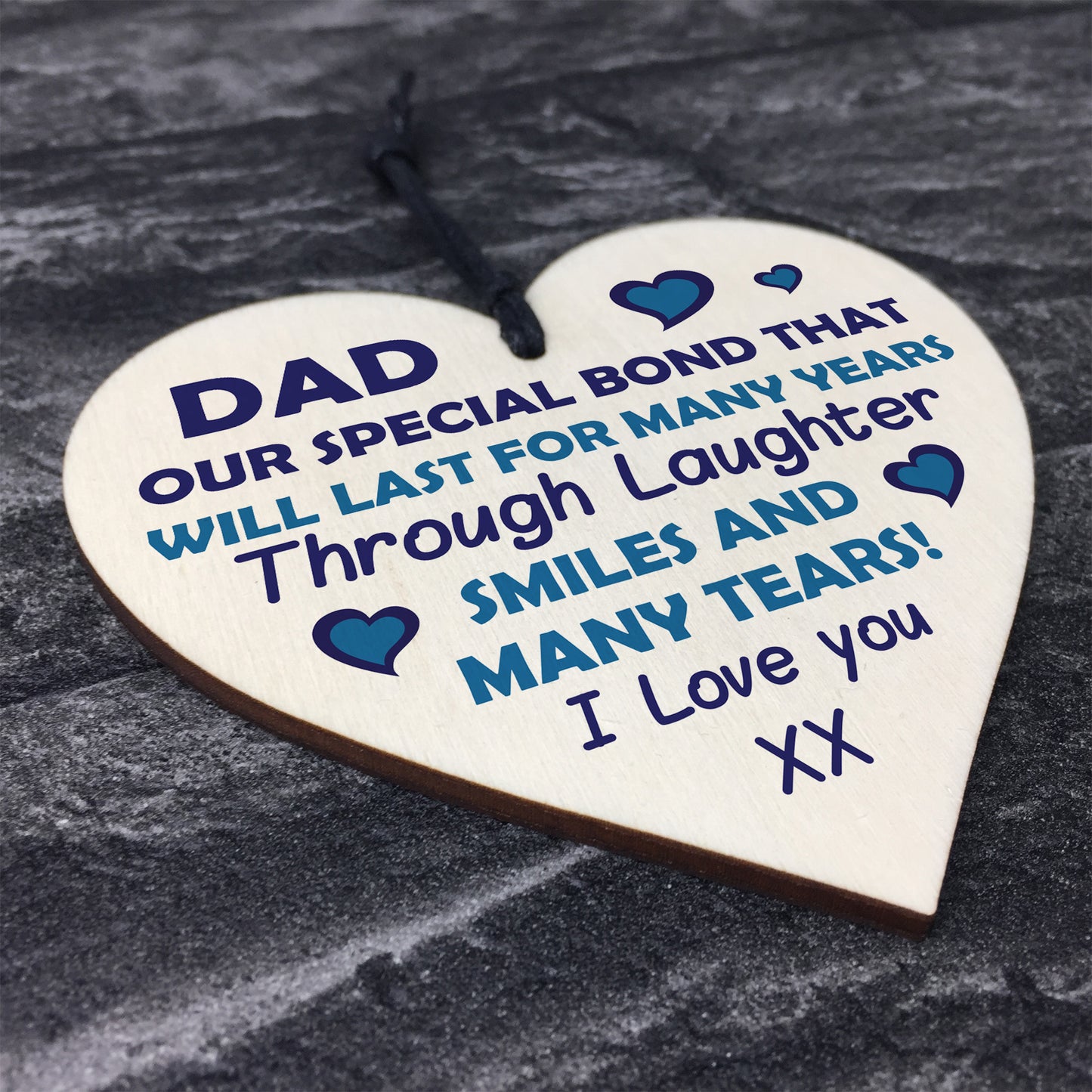 Dad Gift Poem Wood Heart Fathers Day Gifts For Dad From Daughter