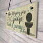 Bathroom Sign Shabby Chic Funny Poop Toilet Loo Door Sign Home