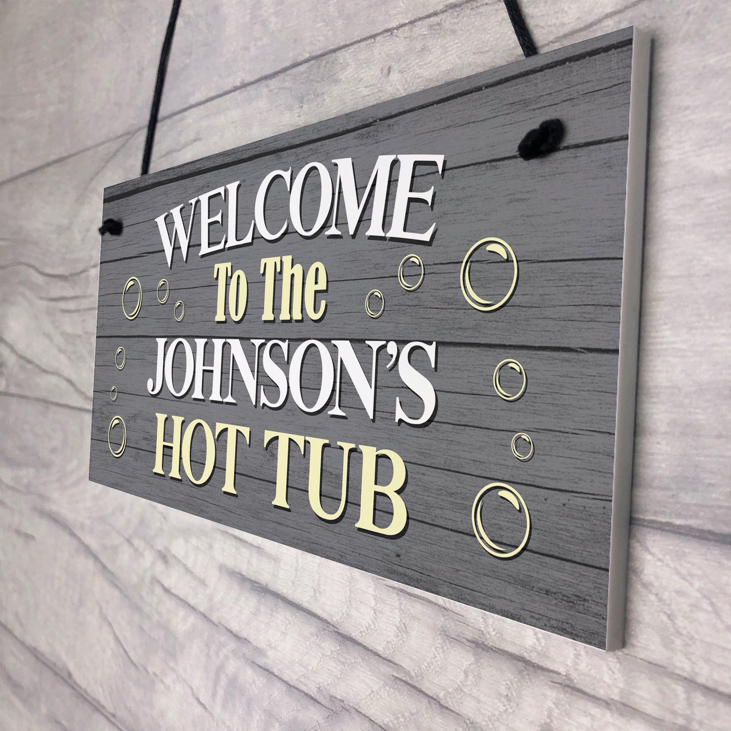 PERSONALISED Hot Tub Welcome Sign Novelty Hot Tub Garden