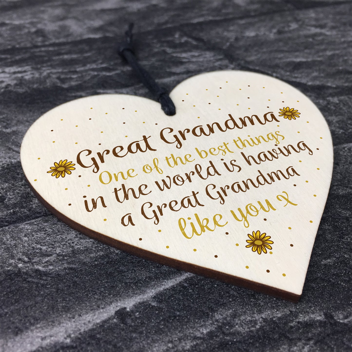 Great Grandma Gift Wooden Heart Granparent Birthday Gift For Her