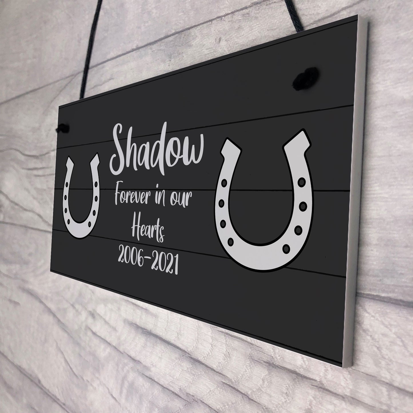 Memorial Sign For Horse Personalised Hanging Sign Horse Lover
