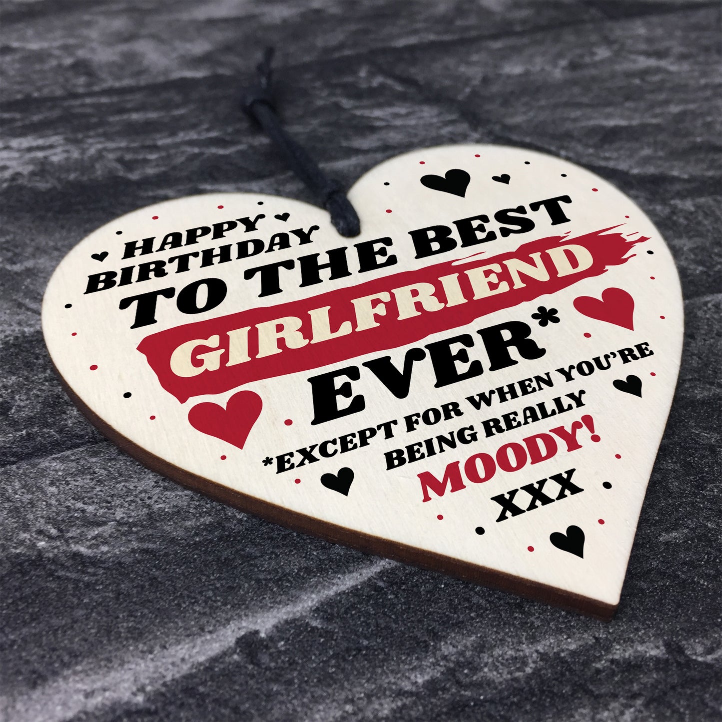Funny Joke Gift For Girlfriend Birthday Wood Heart Gift For He