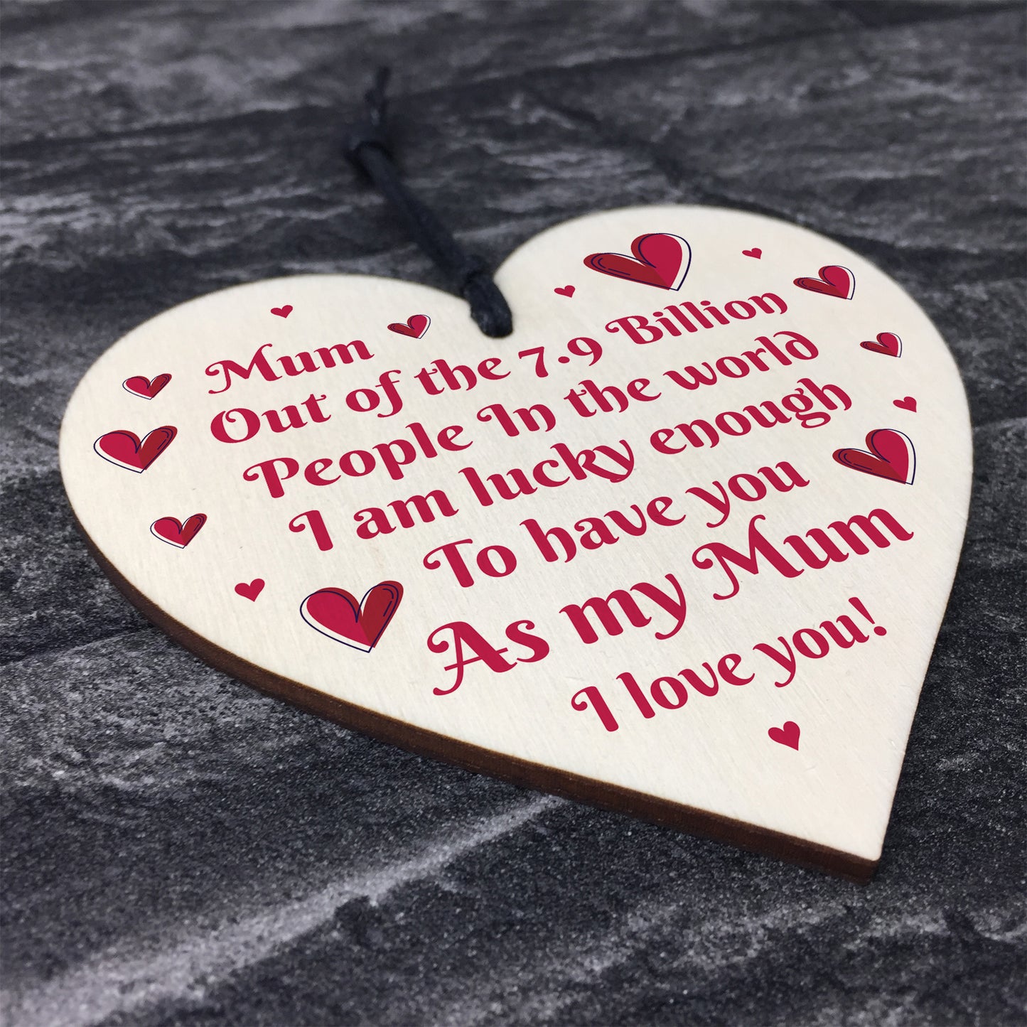 I Love You Mum Gifts Hanging Sign For Birthday Mothers Day