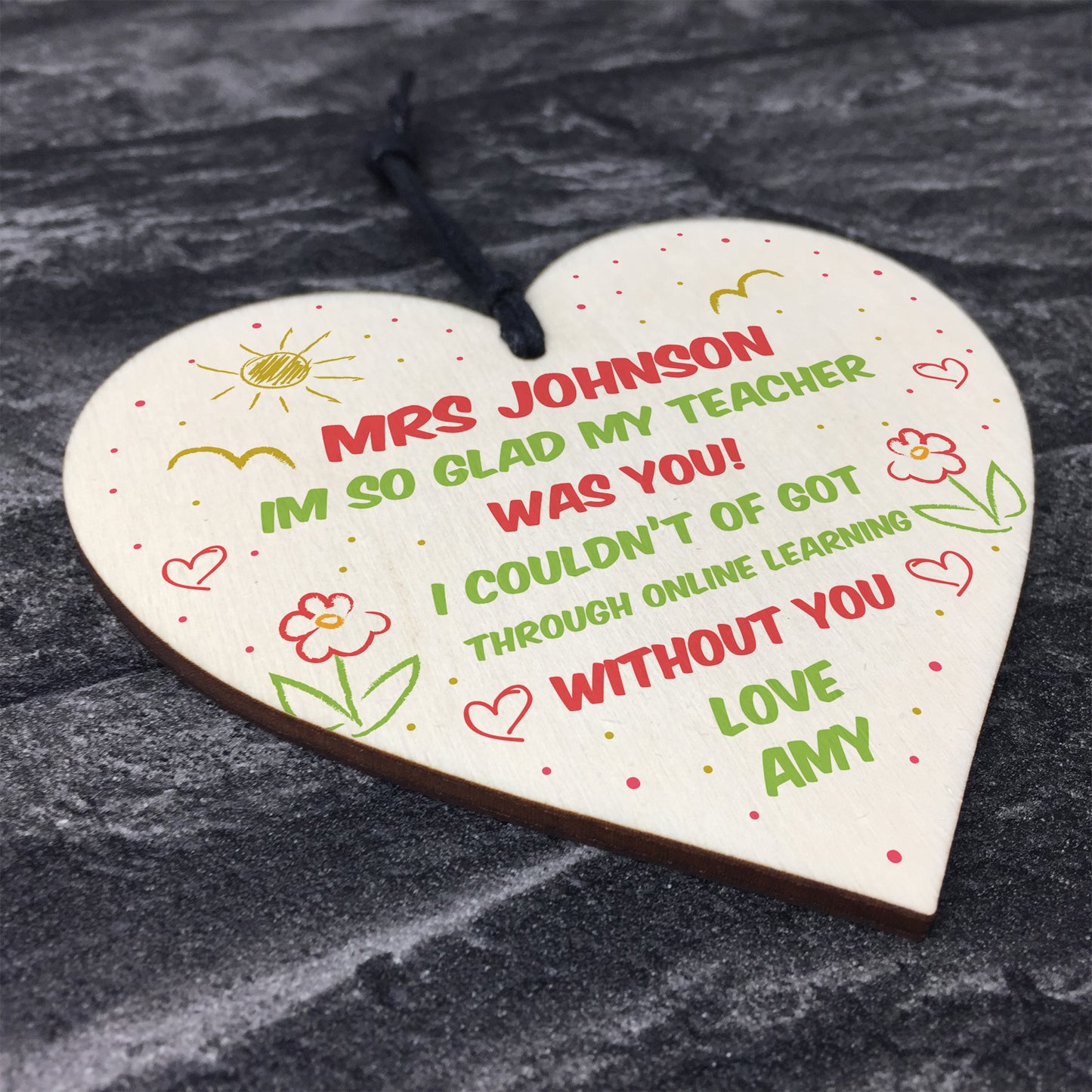 Nursery Preschool Teacher Assistant Thank You Gift Heart