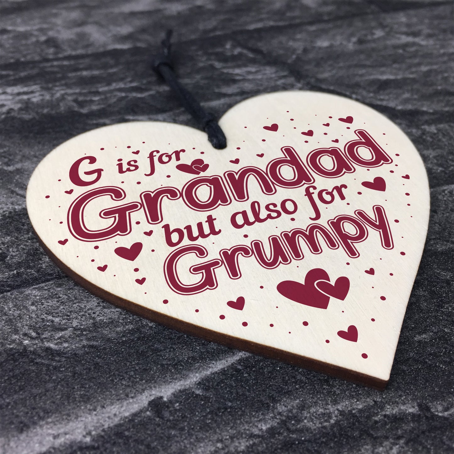 Funny Gift For Grandad Wooden Heart Sign Birthday Christmas Gift