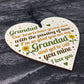 Grandad Gifts For Christmas Birthday Wooden Heart THANK YOU Gift