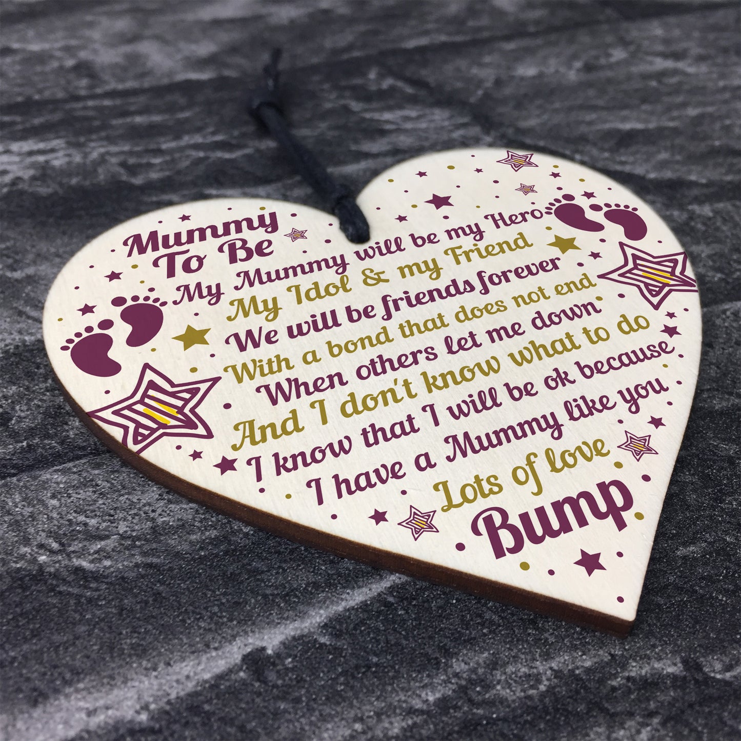 Best Mummy Gifts Wooden Heart Mummy To Be Card Baby Shower