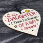 Funny Joke Birthday Gift For Mum Dad Wood Heart Daughter Gift