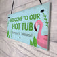 Hot Tub Sign Hanging Novelty Garden Plaque Shed Jacuzzi Pool
