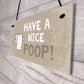 Beige Bathroom Toilet Novelty Plaque Home Decor Sign Funny
