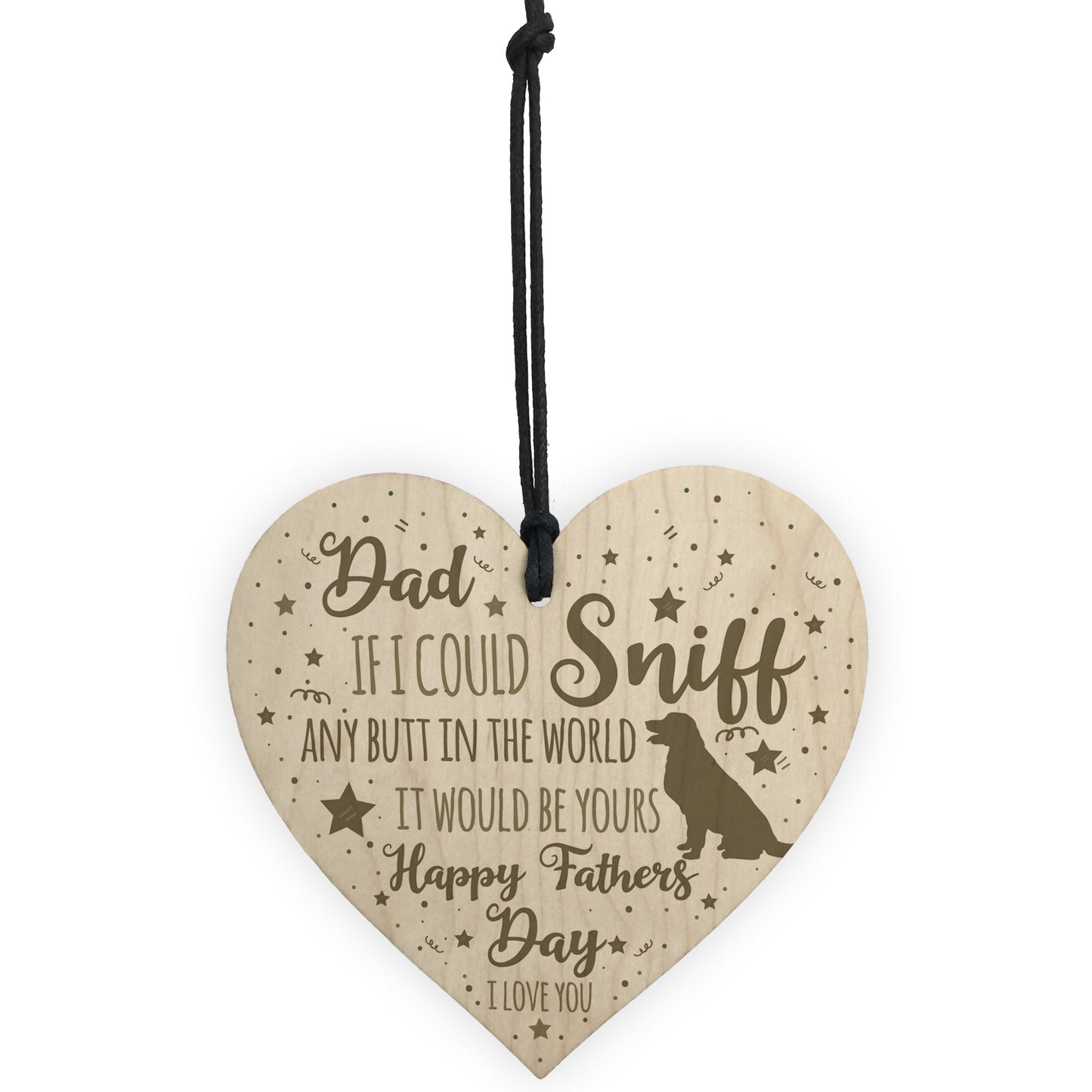 Funny Rude Fathers Day Card From Dog Dad Gift From Dog Heart