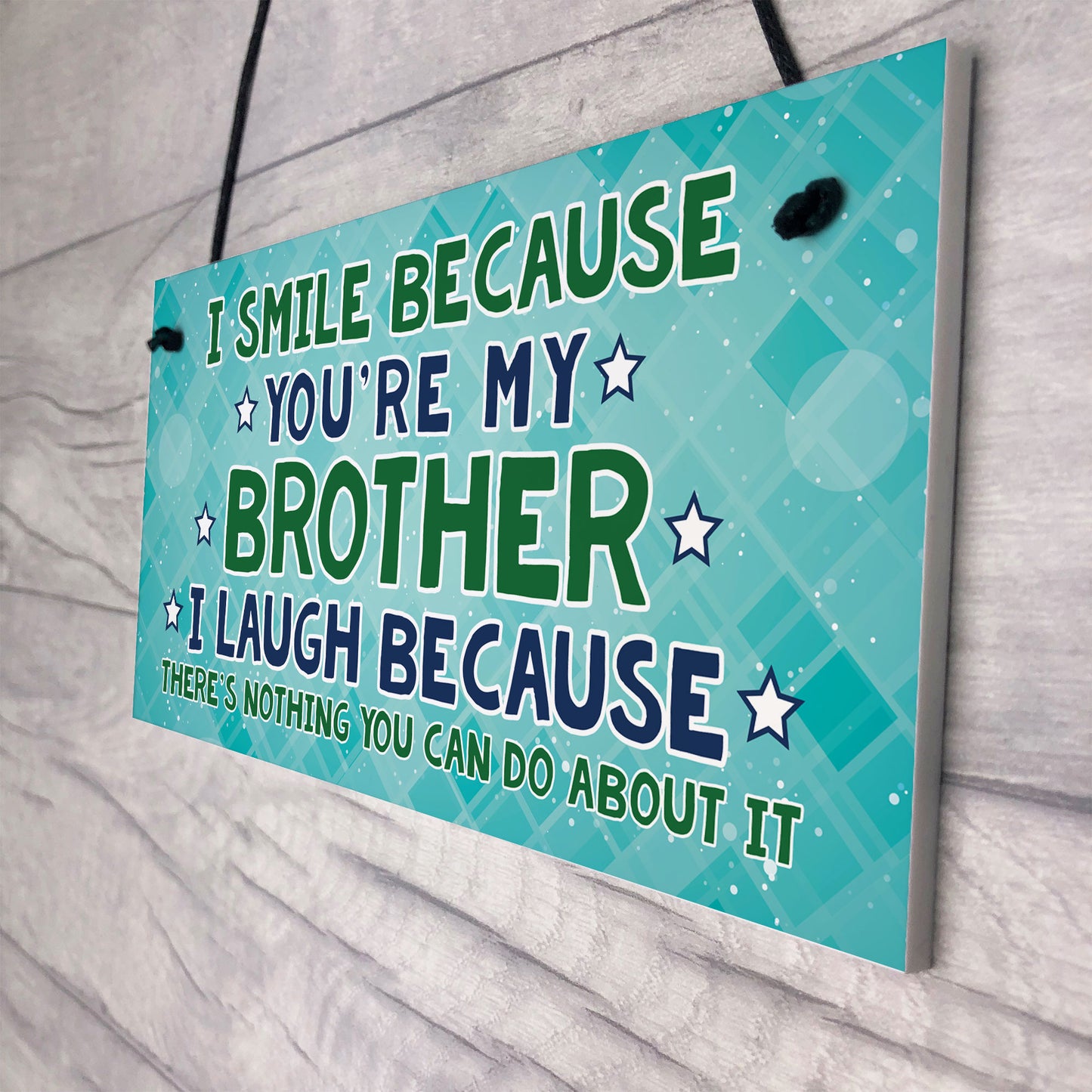 Funny Brother Gift Hanging Plaque Novelty Brother Birthday Xmas