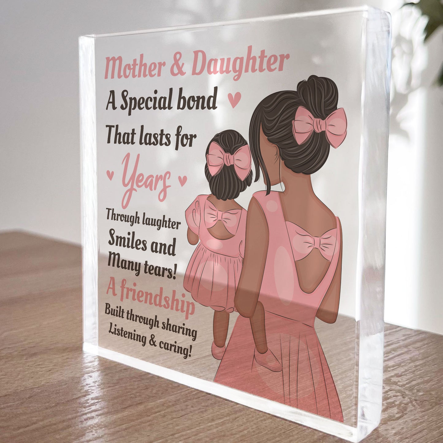 Mother And Daughter Gifts Acrylic Block Mum Gift Daughter Gift