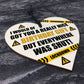Funny Quarantine Isolation Birthday Gift Wooden Heart Dad Mum