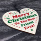Best Friend Heart Hanging Sign Christmas Decoration Friend Gifts