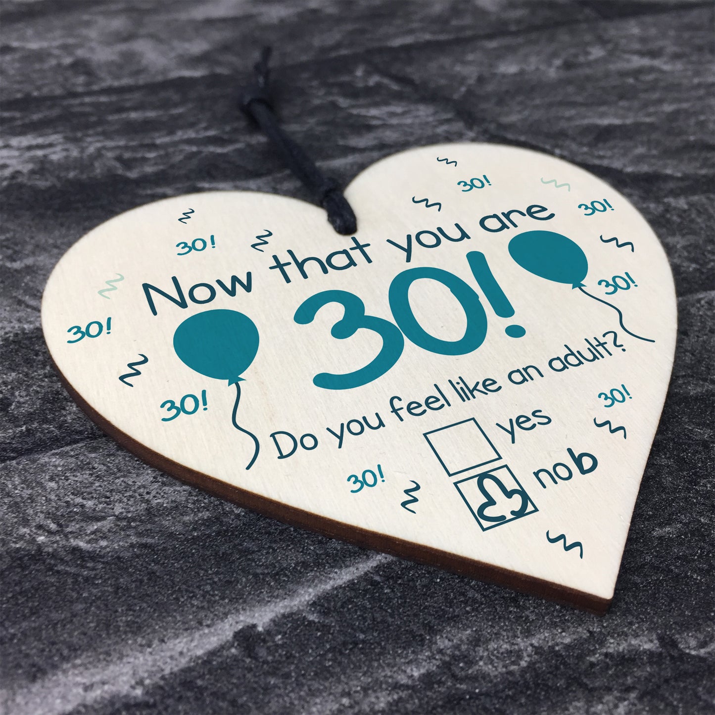 Funny 30th Birthday Gifts For Him Her Novelty Wood Heart Gift