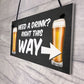 Novelty Bar Decor Signs Hanging Home Bar Man Cave Pub Garden
