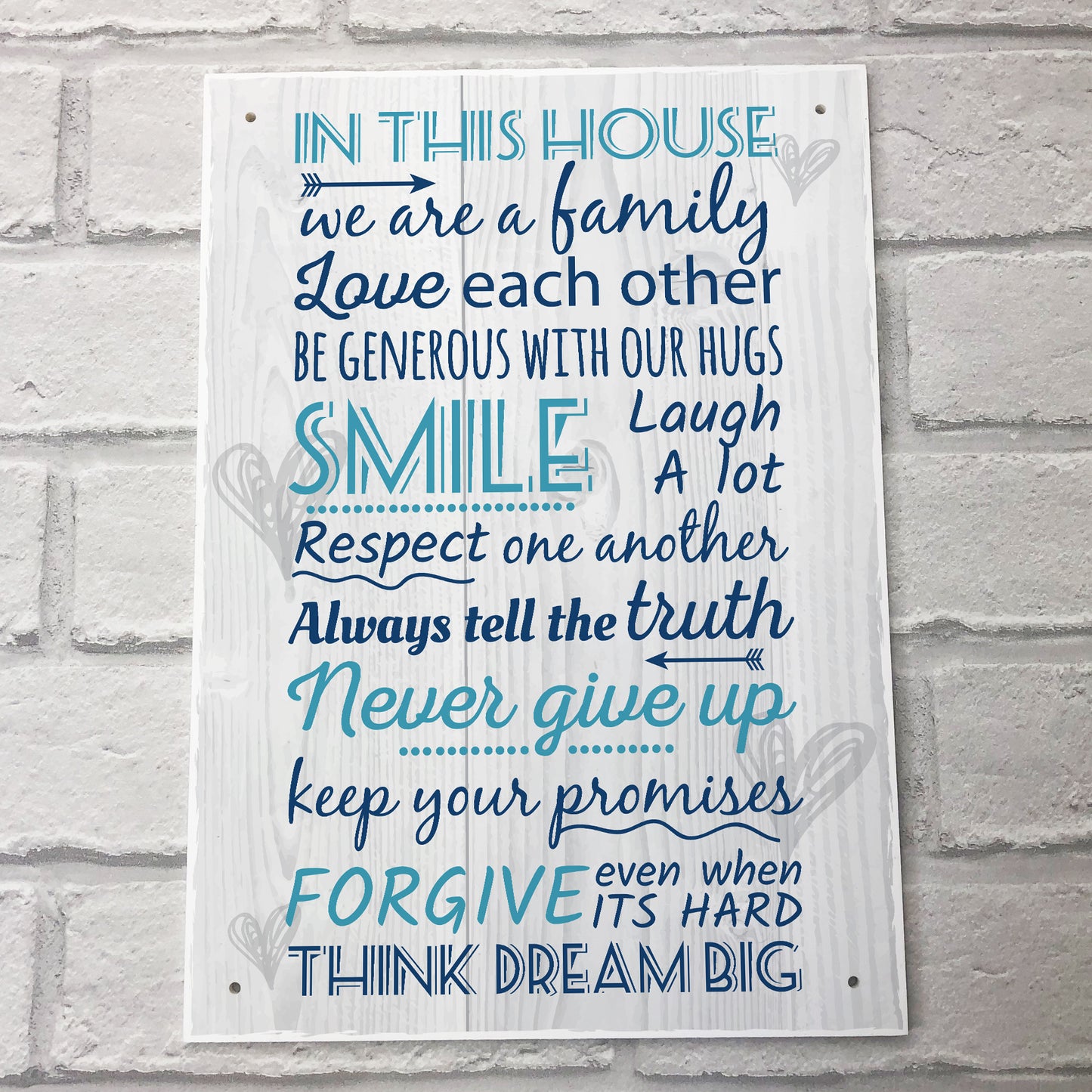 Kitchen Inspirational Plaques Vintage Sign Retro Wall Shabby Chi