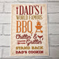 Dad's BBQ Barbeque Shed SummerHouse Hanging Sign Garden
