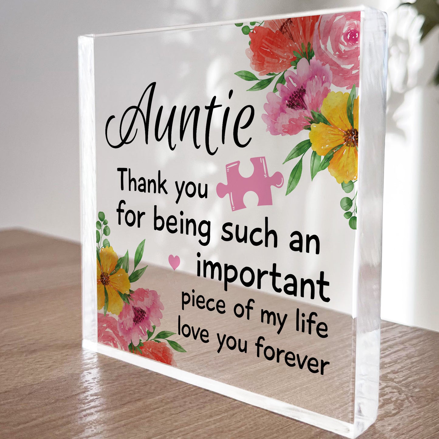 Gift for Auntie Acrylic Block Auntie Gifts Auntie Birthday Gift