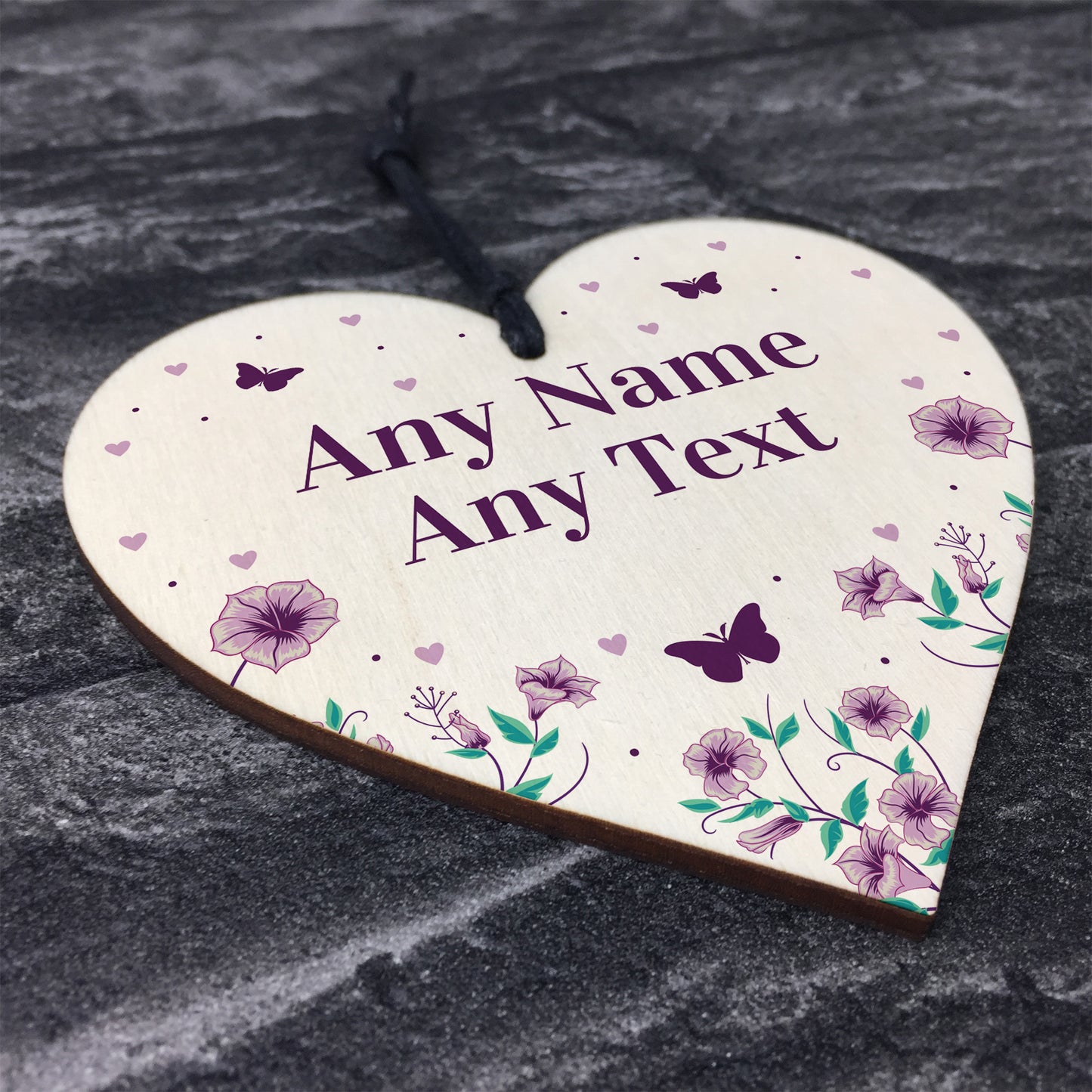 Personalised Floral Heart Plaque Friendship Gift Best Friends
