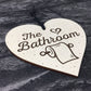 The Bathroom Shabby Chic Handmade Wooden Heart Toilet Sign