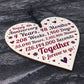 Anniversary Wooden Heart To Celebrate 4th Wedding Anniversary