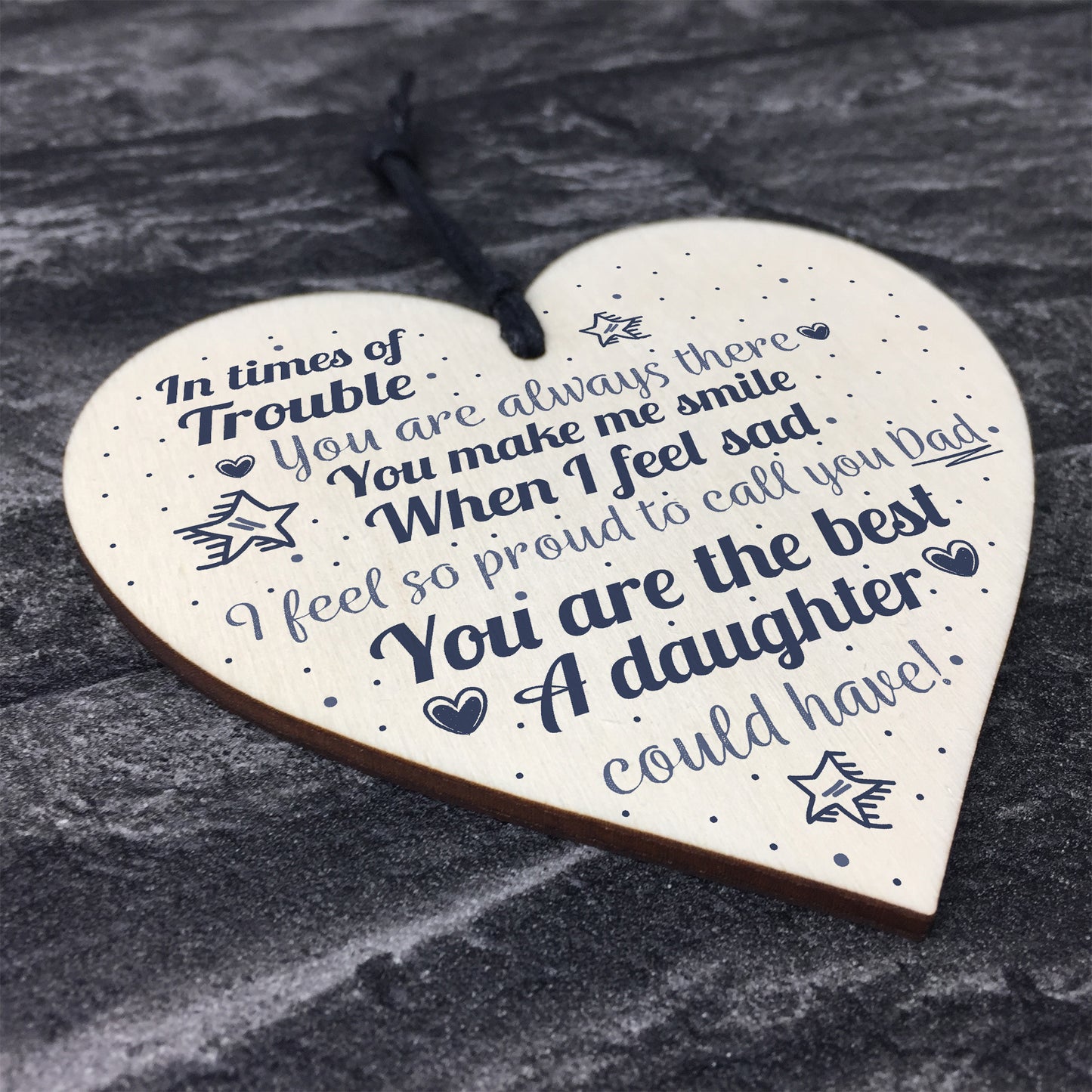 Gifts For Dad Wooden Heart FATHERS DAY Birthday Gift For Him