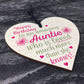 Birthday Gifts For Auntie Thank You Wooden Heart Plaque Sign