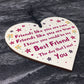 Best Friend Keepsake Gift Novelty Wood Heart Christmas Birthday