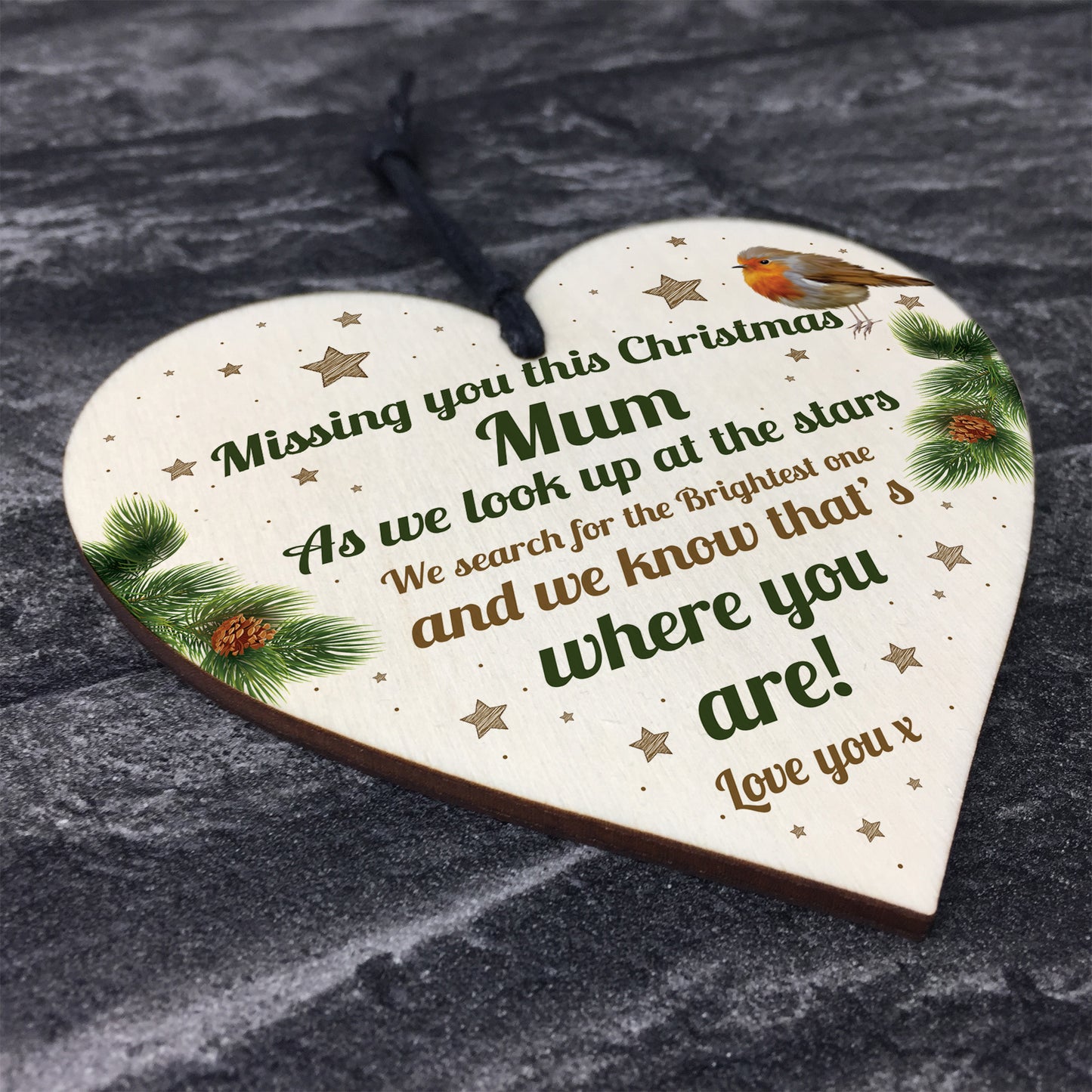Personalised Any Name Memorial Sign For Mum Dad Nan Christmas